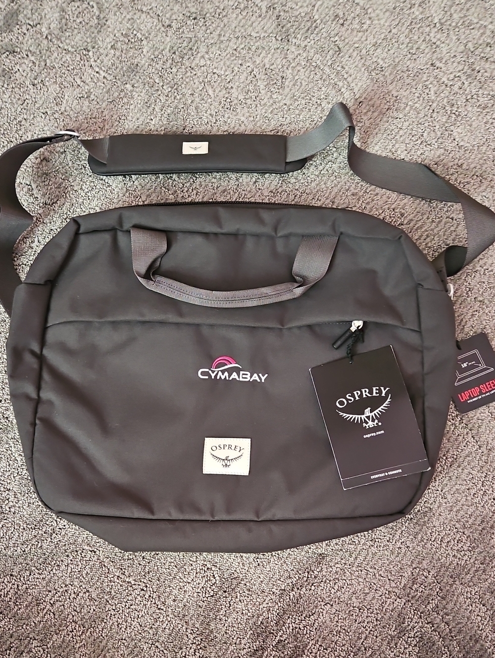 Osprey Arcane Laptop Messenger Bag Stonewash Black 20L Everyday & Commute Bag